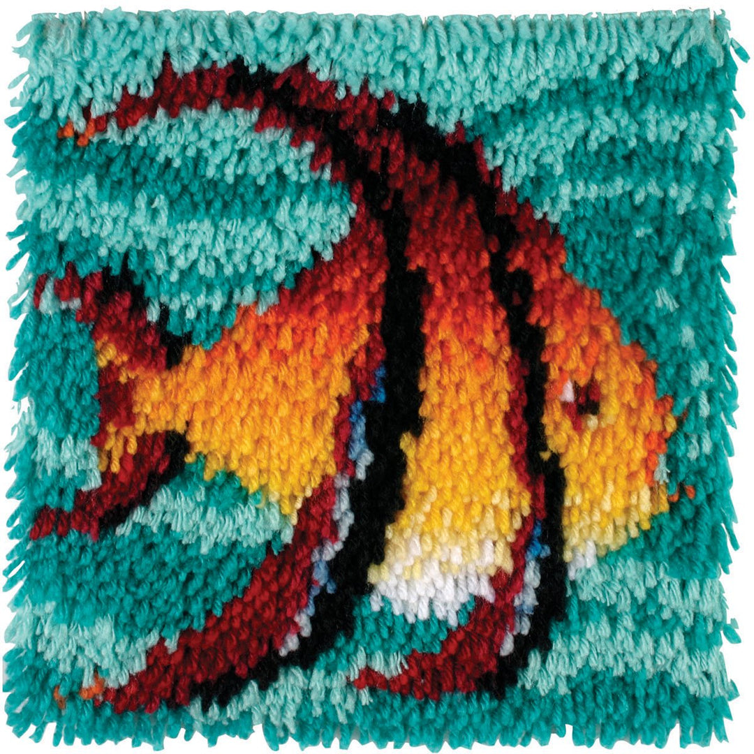 Wonderart Angel Fish Latch Hook Kit, 12 X 12