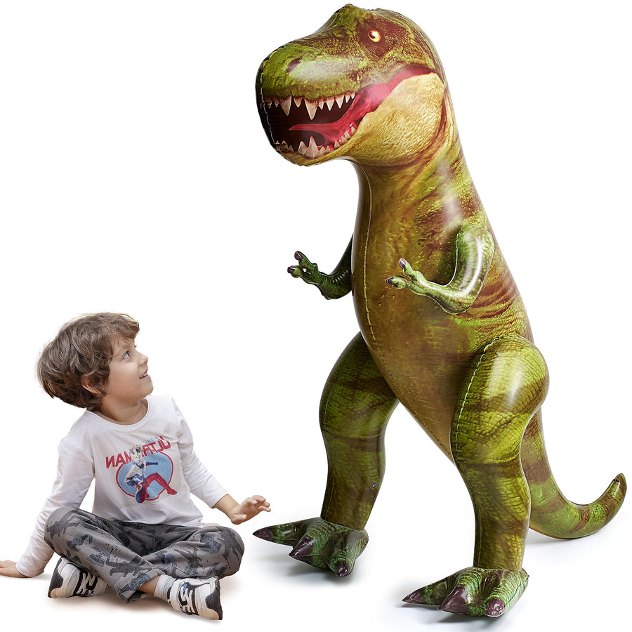 62” Giant T-Rex Dinosaur Inflatable for Party Decorations, Birthday Party Gift for Kids and Adults, Dinosaur Pool Toys (Over 5Ft. Tall)