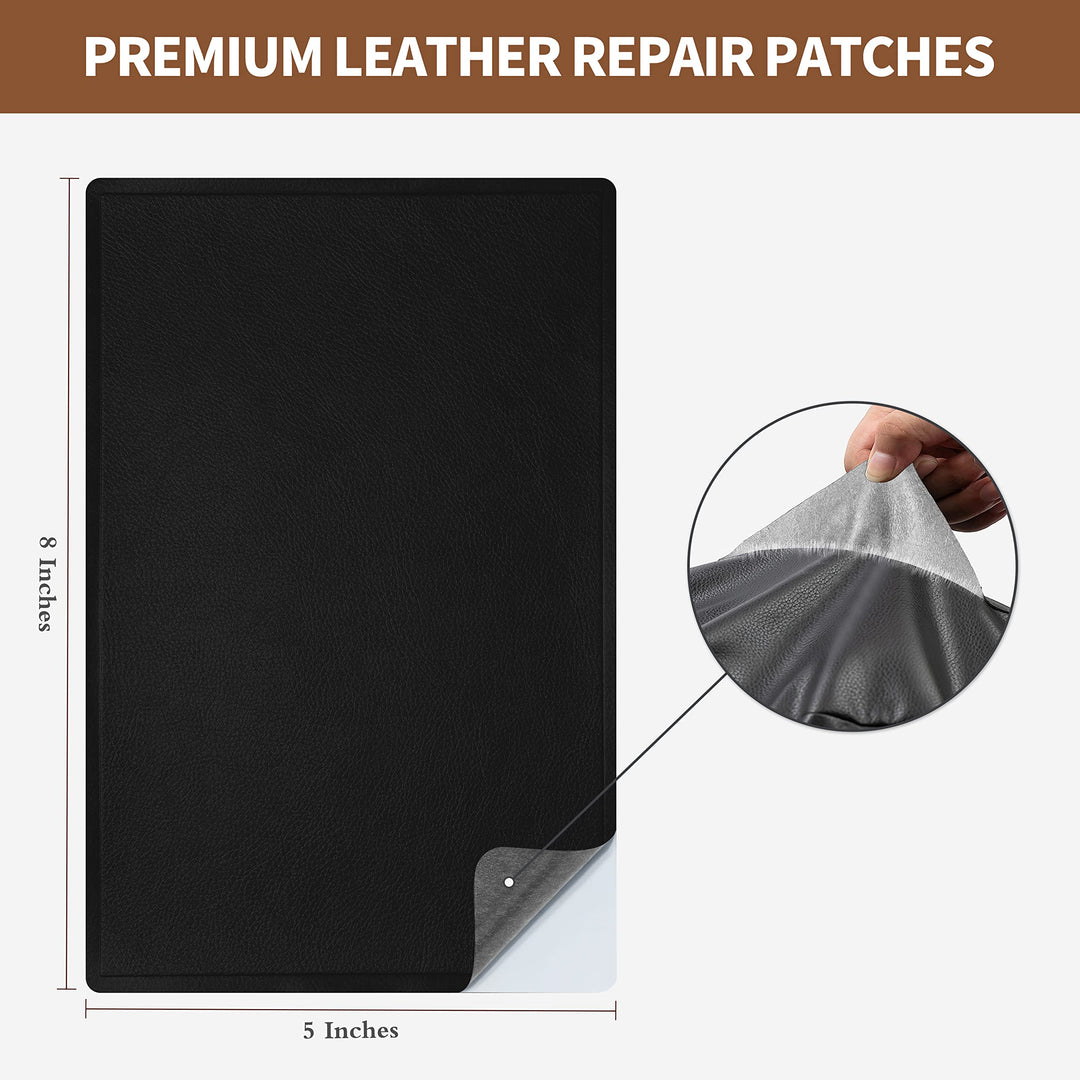 Leather Repair Patch 5X8 inch Self-Adhesive Couch Patch Leather for Sofas, Car Seats, Handbags, First Aid Patch(Matte Beige)