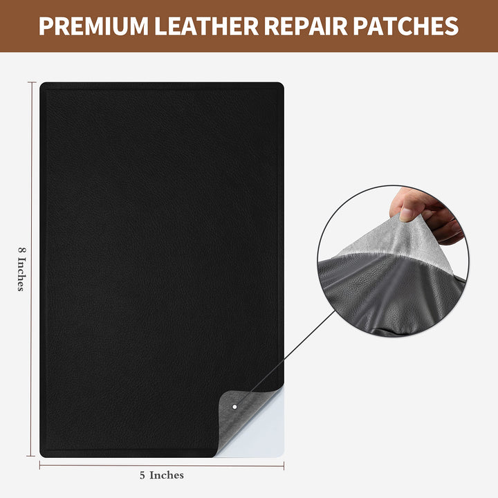 Leather Repair Patch 5X8 inch Self-Adhesive Couch Patch Leather for Sofas, Car Seats, Handbags, First Aid Patch(Matte Beige)