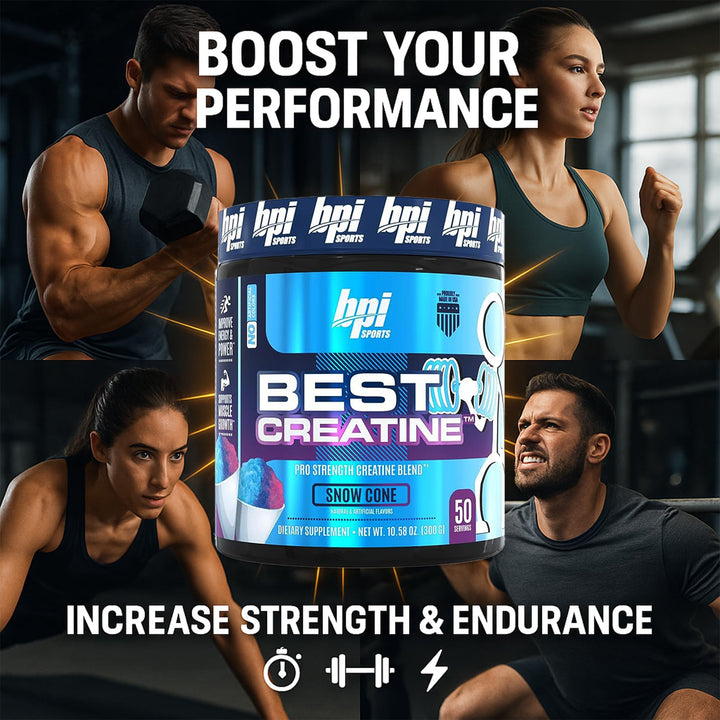 Best Creatine - Creatine Monohydrate Powder for Men & Women, Himalayan Salt - Strength, Pump, Endurance, Muscle Growth, Muscle Definition - No Bloat - Snow Cone - 50 servings - 10.58 Oz