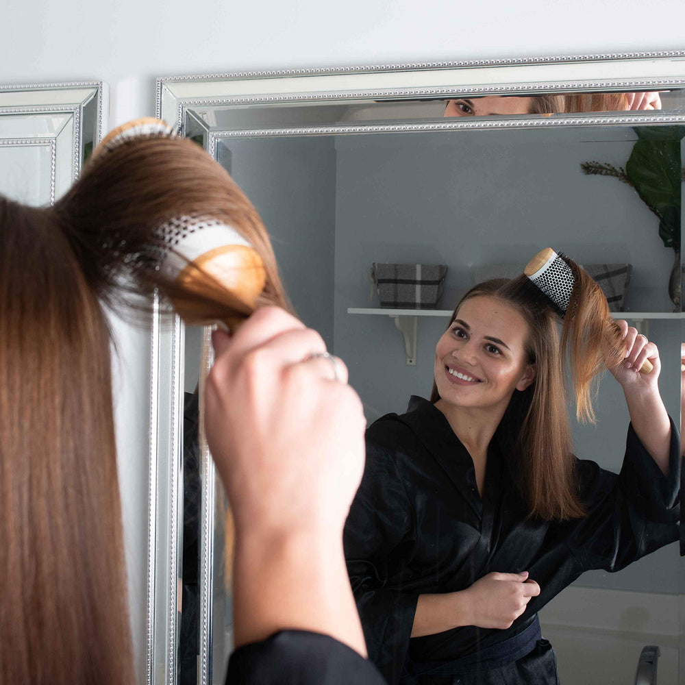 Thermal Round Barrel Blow Drying Ceramic + Ion Hair Brush - 2. 3 Inch Diameter