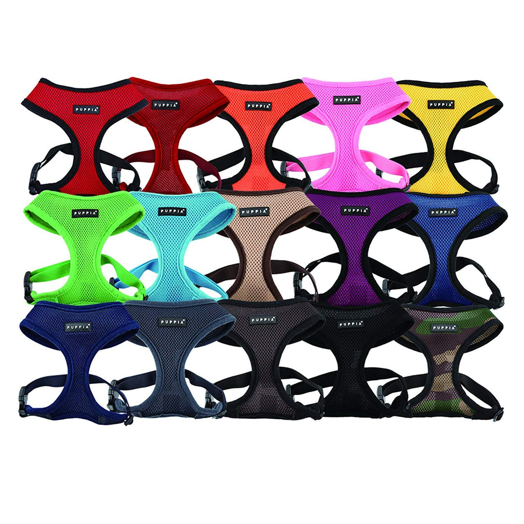 Soft Dog Harness No Choke Over-The-Head Triple Layered Breathable Mesh Adjustable Chest Belt and Quick-Release Buckle, Pink, Large
