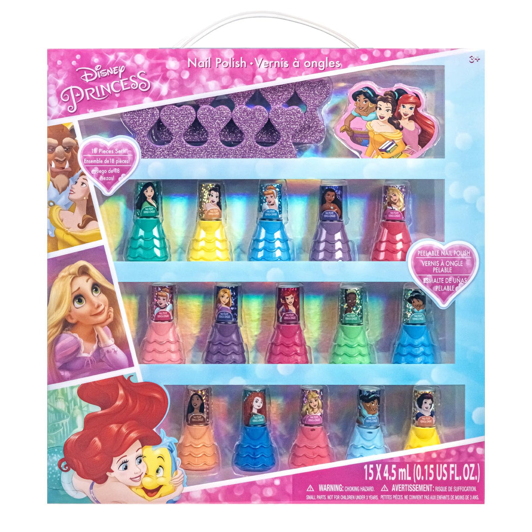 Townleygirl Disney Princess Peel-Off Nail Polish Gift Set For Kids
