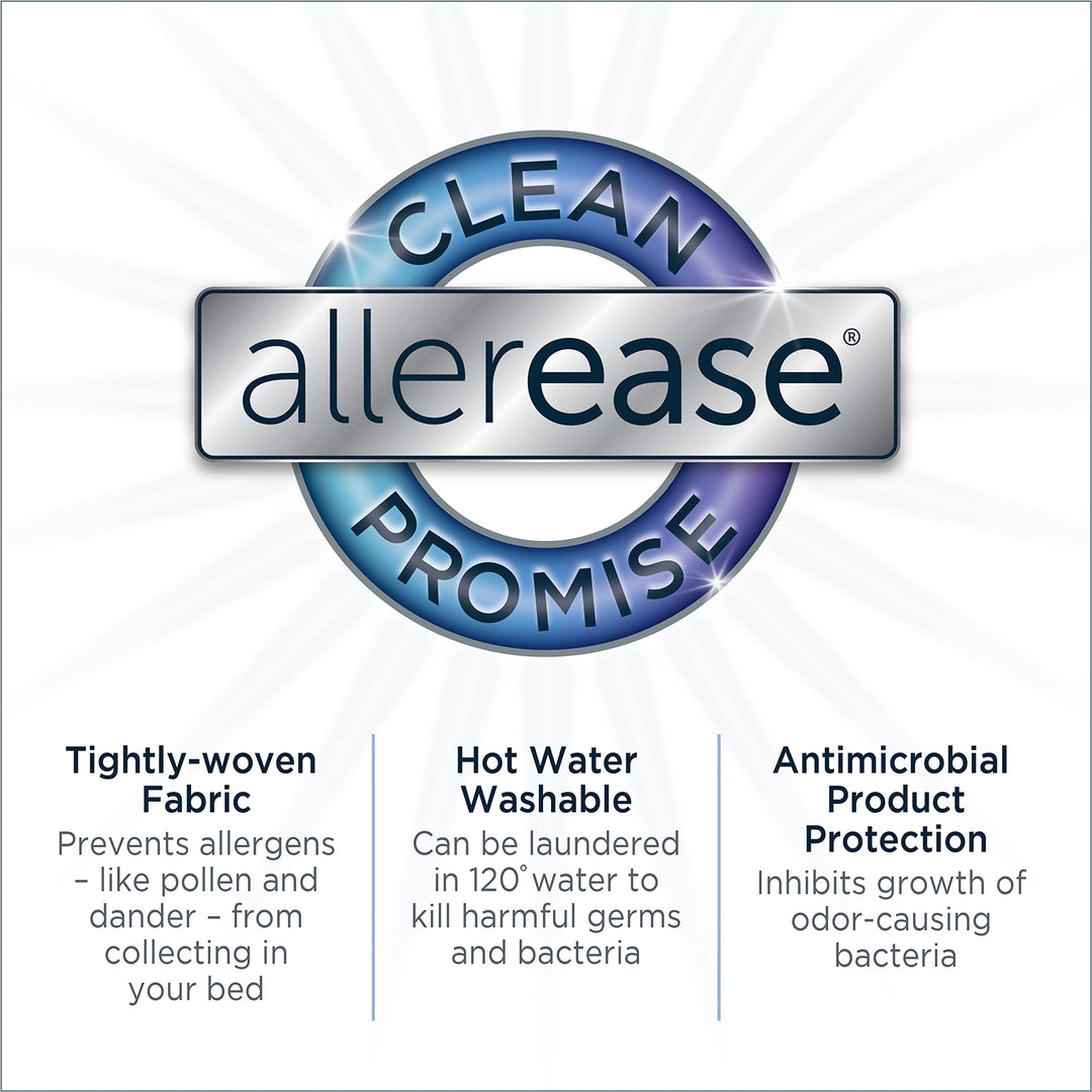 AllerEase Waterproof Mattress Protector, Maximum Allergy Mattress Protector, Full Zippered Mattress Cover