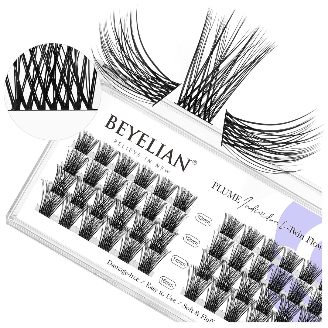 DIY Eyelash Extension,Individual Cluster Lashes False Eyelashes Extension Natural Look Reusable Glue Bonded Black Super Thin Band 48 Lash Clusters Mix (Style3 0.07 Mix Black Band)