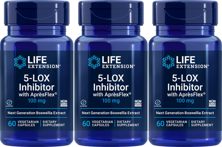 5-LOX Inhibitor with AprèsFlex 100 mg, 60 Vegetarian Capsules (Pack of 3)