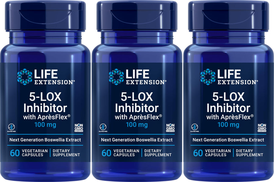 5-LOX Inhibitor with AprèsFlex 100 mg, 60 Vegetarian Capsules (Pack of 3)