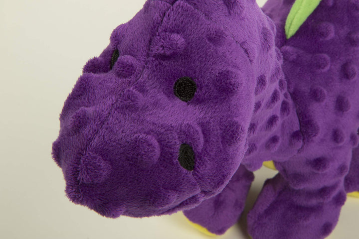 Dinos Bruto Squeaky Plush Dog Toy, Chew Guard Technology - Purple, Large