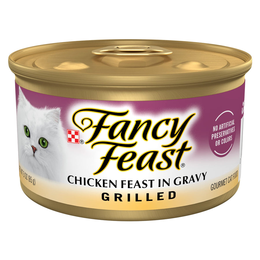Fancy Feast Grilled Wet Cat Food Chicken Feast in Wet Cat Food Gravy - (Pack of 24) 3 oz. Cans