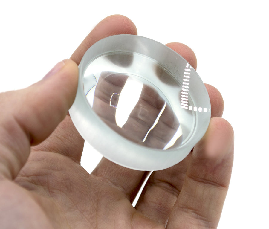 Double Concave Lens, 50mm Focal Length, 2 (50mm) Diameter - Spherical, Optically Worked Glass Lens - Ground Edges, Polished - Great for Physics Classrooms