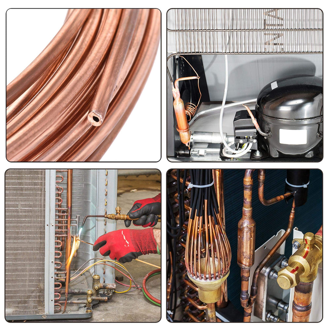 Refrigeration Tubing 1.8mm OD x 0.8mm ID x 24.5Ft Length Copper Tubing Coil