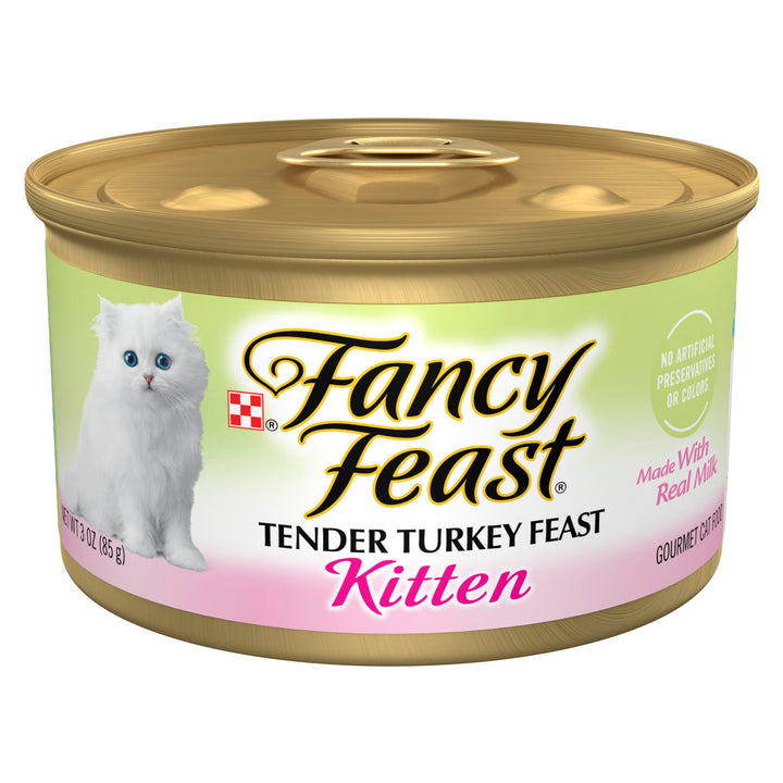 Purina Kitten Tender Turkey Feast Wet Kitten Food Pate - (Pack of 24) 3 oz. Cans