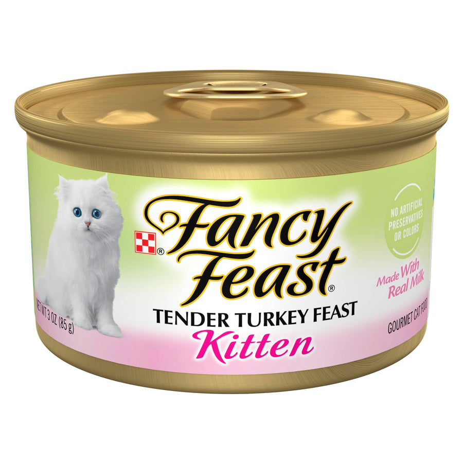 Purina Kitten Tender Turkey Feast Wet Kitten Food Pate - (Pack of 24) 3 oz. Cans