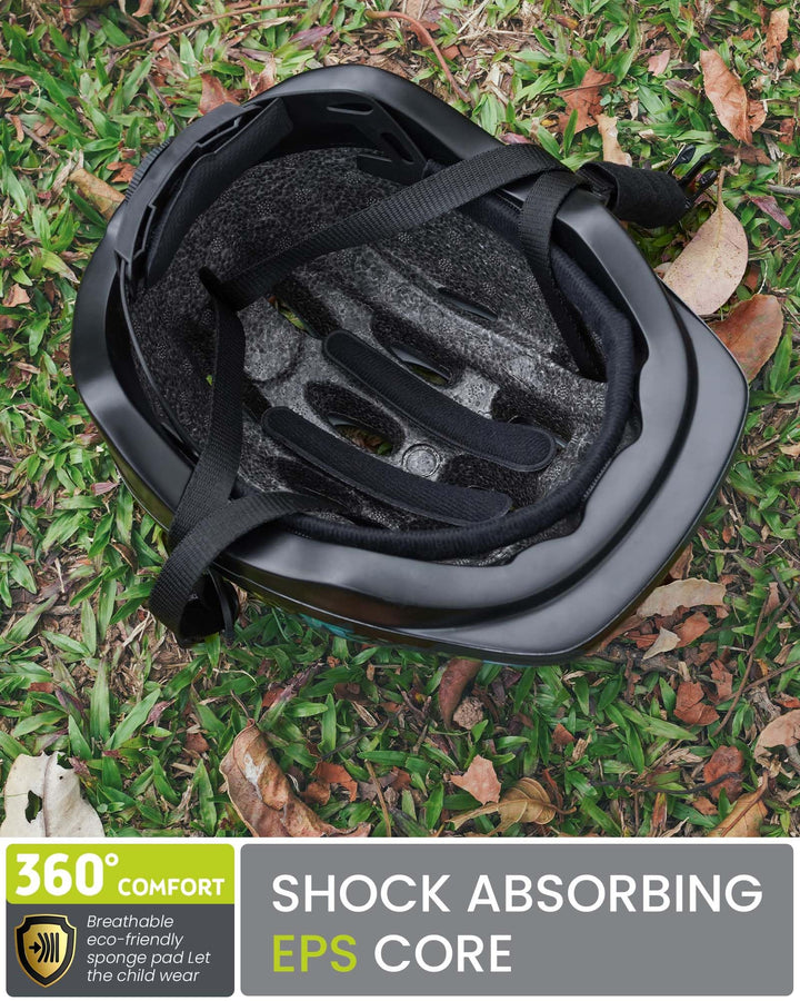 Toddler Kids Bike Helmet - Multi-Sport 2 Sizes Adjustable Safety Helmet for Children (Age 3-11), 14 Vents for Kids Skating Cycling Scooter - Dino Volcanoland,S