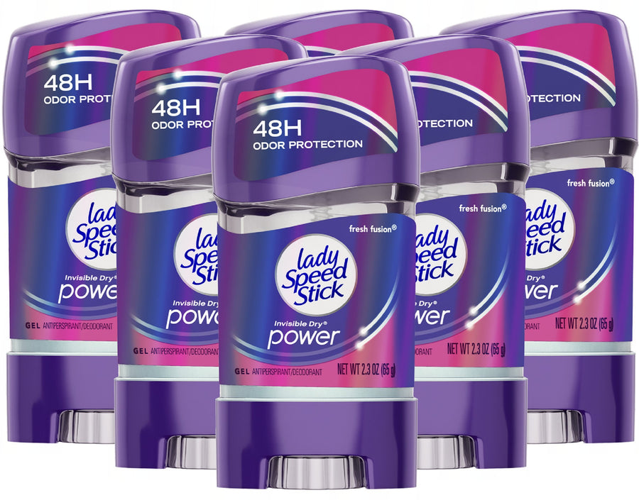 Invisible Dry Power Antiperspirant Deodorant Gel for Women, Fresh Fusion - 2.3 ounce (6 Pack)