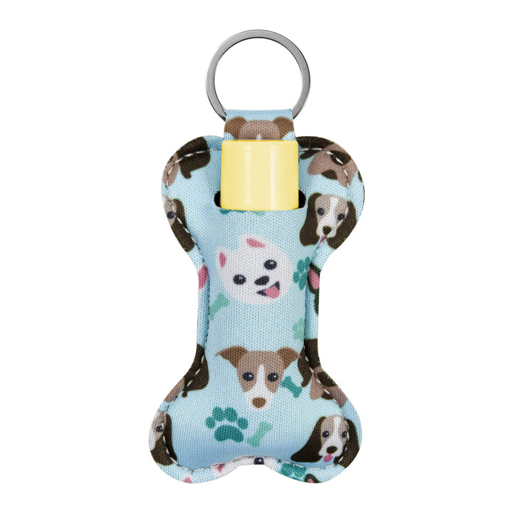 5 Pack Neoprene Chapstick Keychain Holder Lipstick Pouch Lip Balm Holder Travel Accessories (Dog Pattern) : Dog Pattern