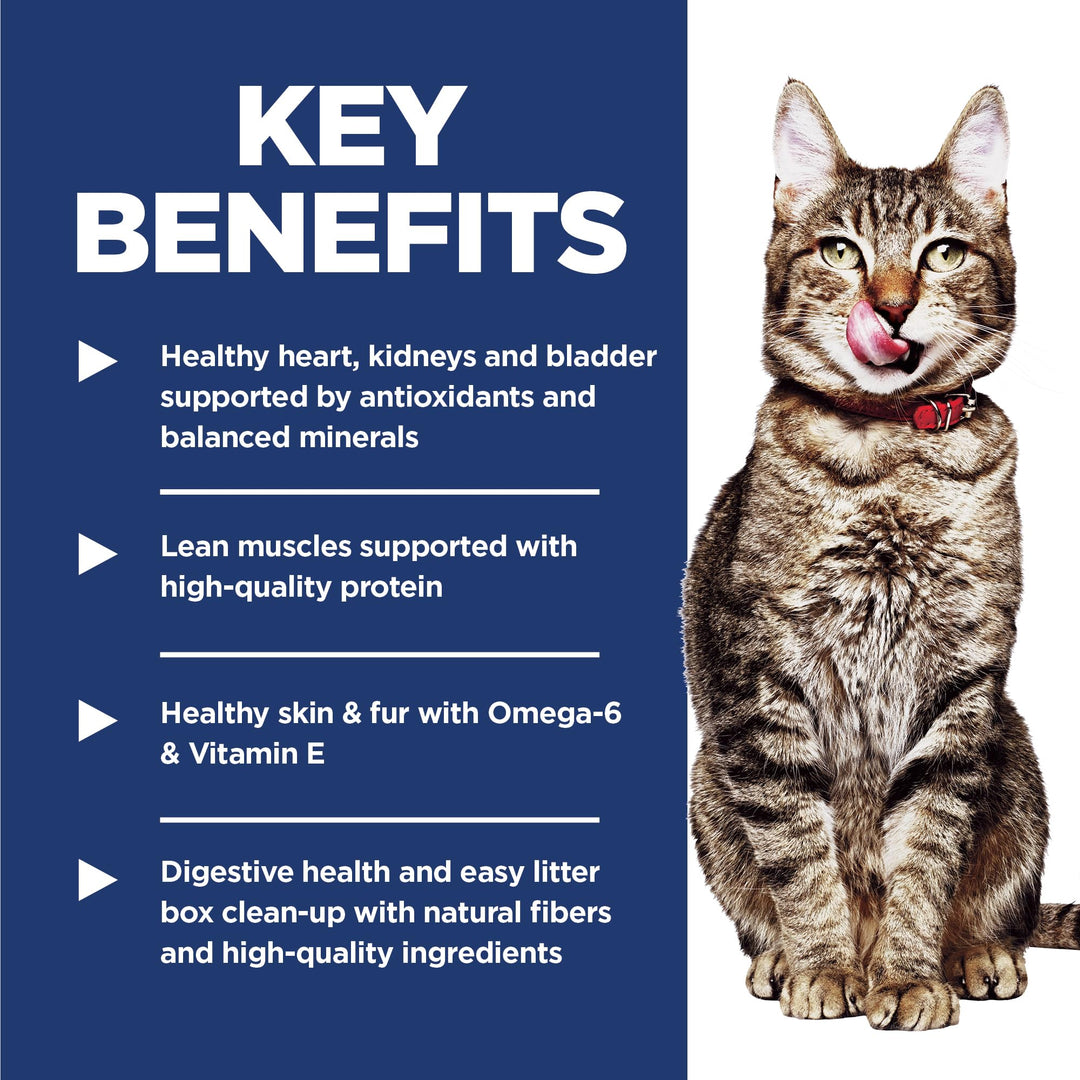 Hill's Science Diet Indoor, Senior Adult 7+, Easy Litter Box Cleanup, Dry Cat Food, Chicken Recipe, 3.5 lb Bag