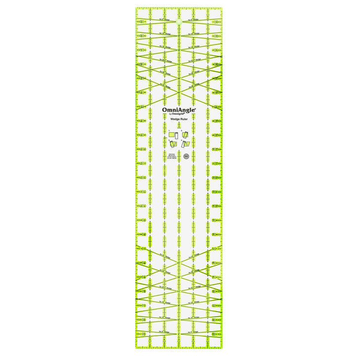 OmniAngle 6 x 24 Non-Slip Wedge Quilting Ruler, Clear