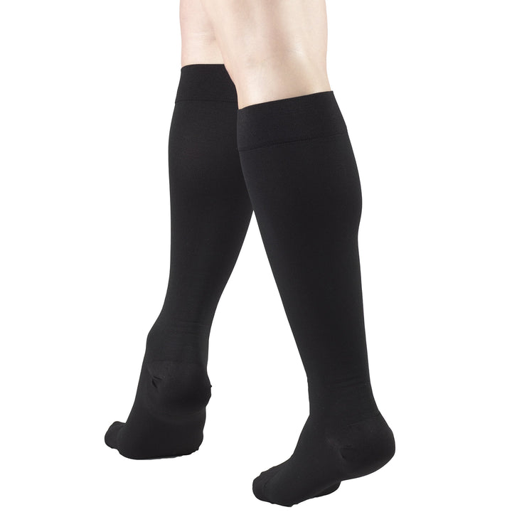 Truform Closed Toe, Knee High 20-30 mmHg Compression Stockings, Black, 2X-Large