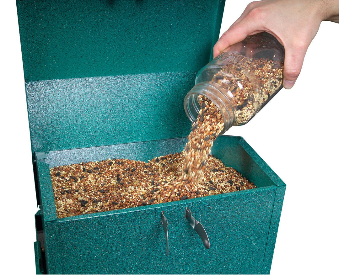 Heritage Farms Absolute Squirrel Resistant Bird Feeder, Model 23803, beige