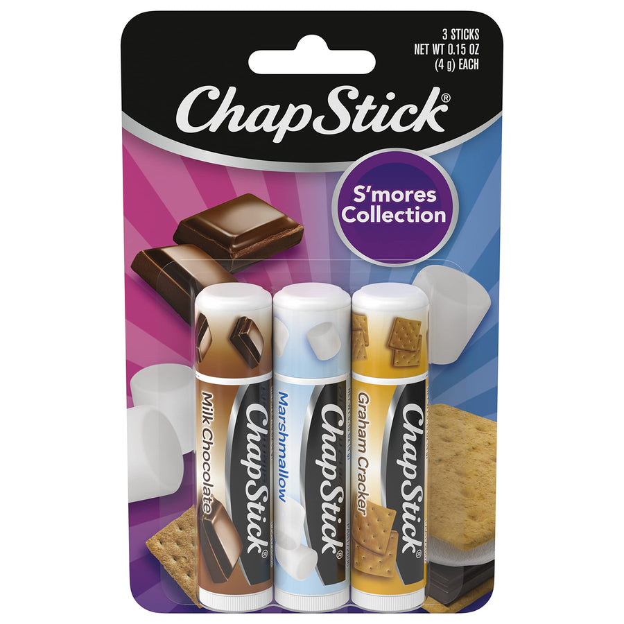 S'Mores Collection Flavor Skin Protectant Flavored Lip Balm Tube, 3 Count, Pack of 1: 3 Count, S'Mores Collection