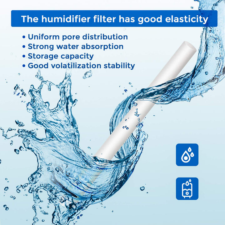 40 Pieces Humidifier Filter Cotton Refill Travel Mini Humidifier Filters Sticks Car Humidifier Replacement Parts for Portable Personal USB Powered Smart Humidifiers in Office Bedroom (5.3 Inch)