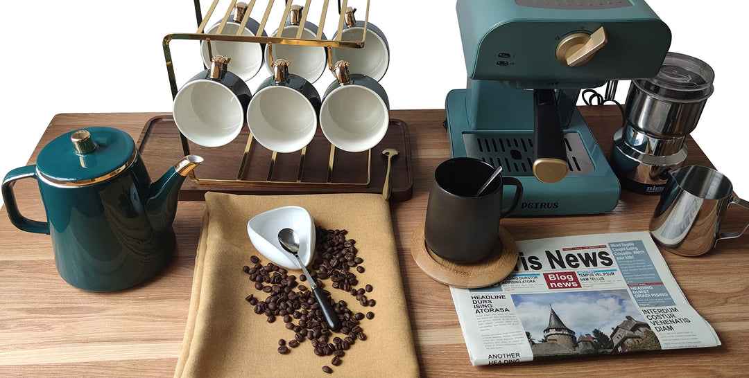 Coffee Spoon Rest and Spoon Set-Christmas Gifts for Coffee Lovers,Small Teaspoon Holder,Coffee Stirrers Holder,Coffee Bar Accessories,Decoration and Orginizer for Coffee Station