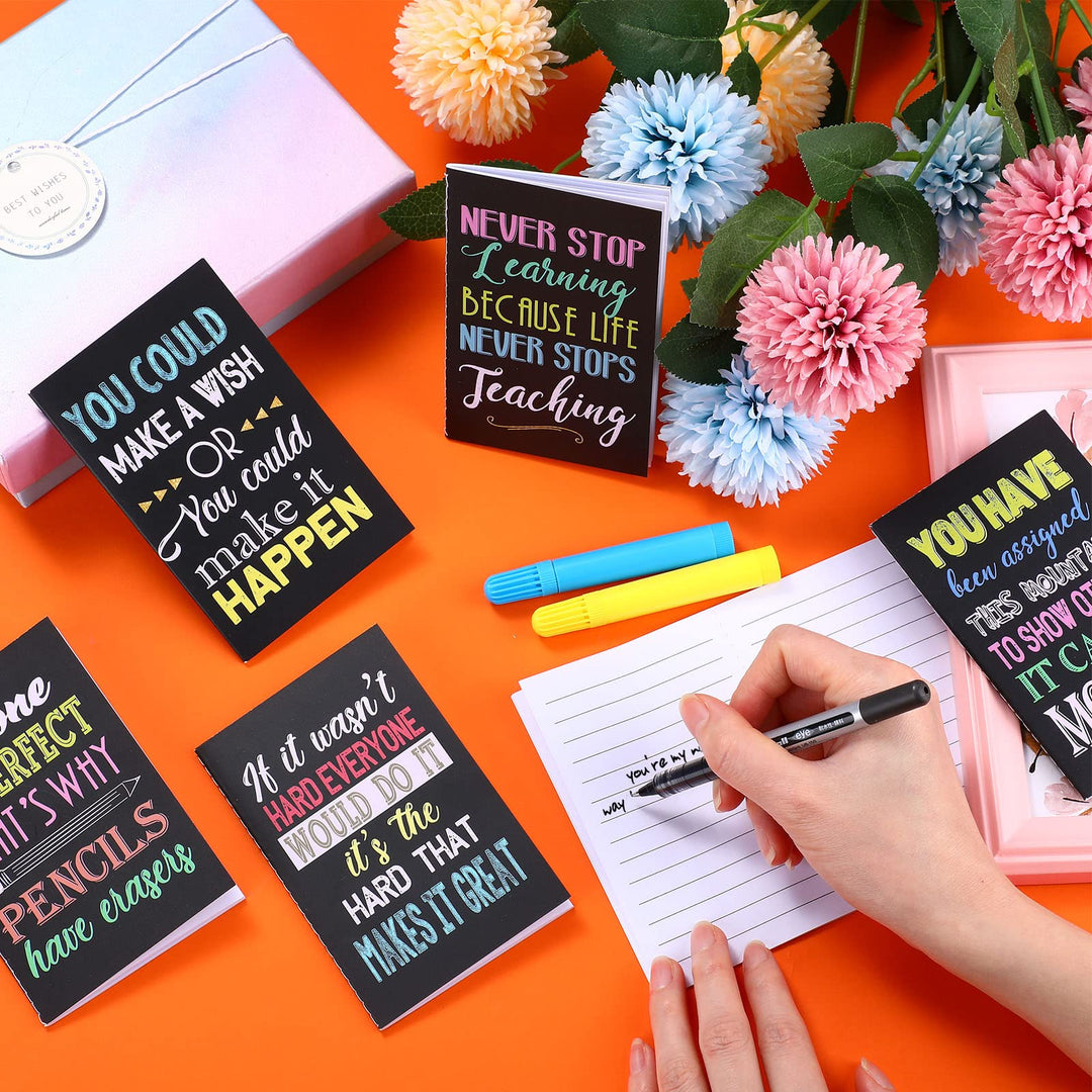 Inspirational Notepads Mini Motivational Notebook Small Pocket Journal Notepads Inspiring Notebook for School Office Travel Present Supplies, 12 Styles (Classic Style,24 Pieces)