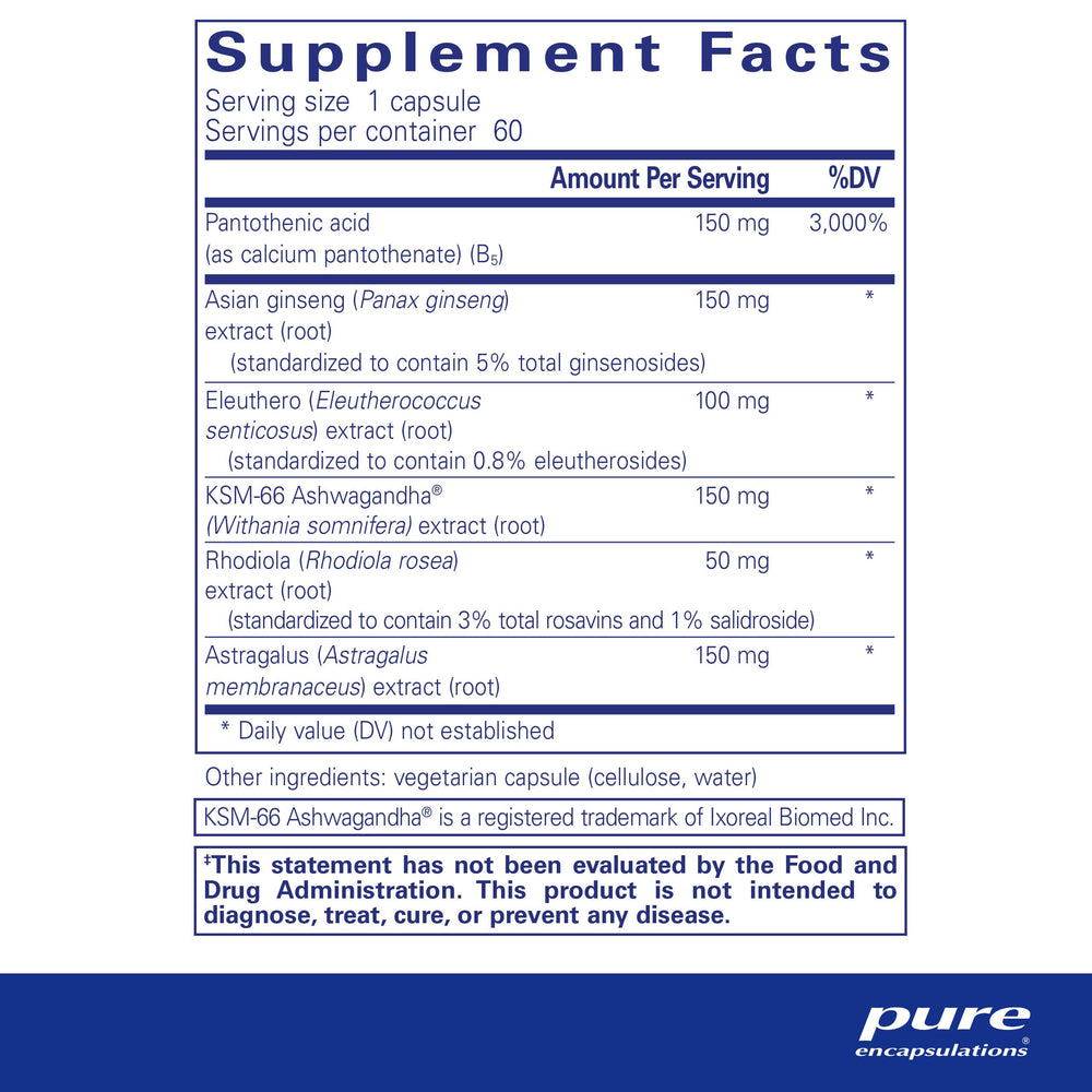 Phyto-ADR | Vegetarian Adrenal Support Formula* | 60 Capsules