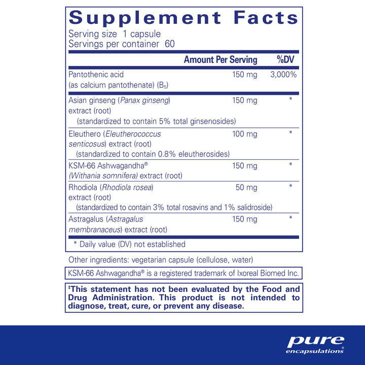 Phyto-ADR | Vegetarian Adrenal Support Formula* | 60 Capsules