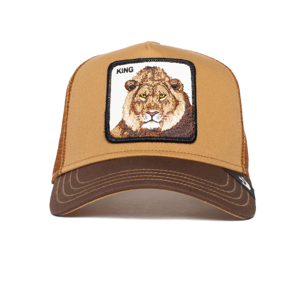 The Farm Unisex Original Adjustable Snapback Trucker Hat, Whiskey King Lion, One Size