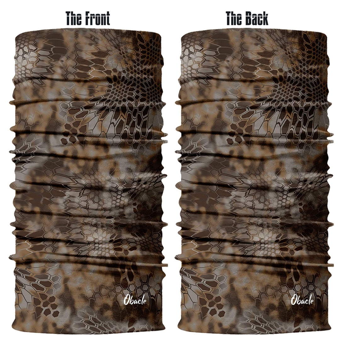 Face Mask for Sun Dust Wind Protection Breathable Seamless Face Mask Headband Bandana for Men Women Thin Neck Gaiter for Motorcycle Fishing Hunting Outdoor Sport (Python Skin Deep Brown)