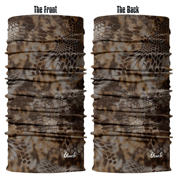 Face Mask for Sun Dust Wind Protection Breathable Seamless Face Mask Headband Bandana for Men Women Thin Neck Gaiter for Motorcycle Fishing Hunting Outdoor Sport (Python Skin Deep Brown)