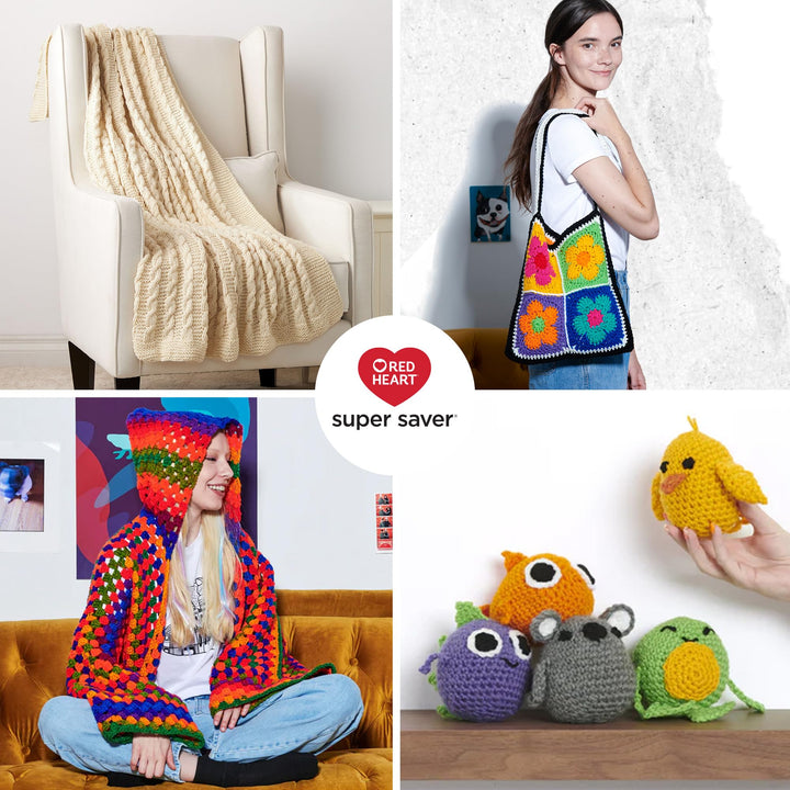 Super Saver Yarn, 3 Pack, Newspaper Stripe 3 Count