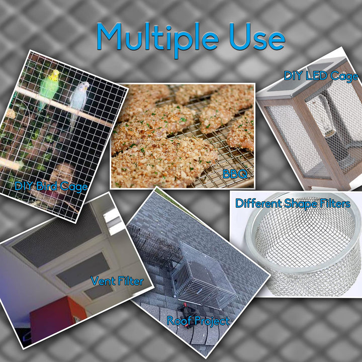 Upgraded 2PACK SS Wire Mesh, 4 Mesh Completely Welded, 12 X 24 in(310mm X 620mm), Stainless 304, Easy to Cut and Make Straight, Never Rust