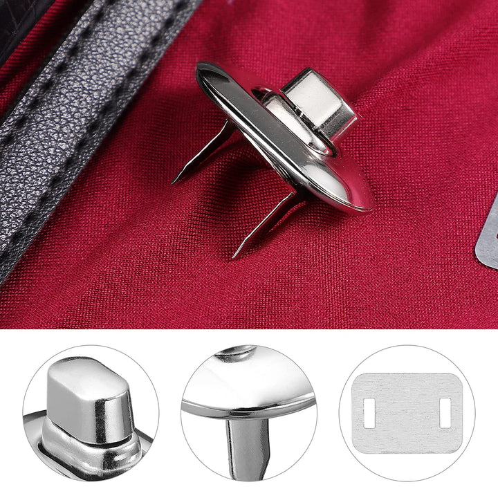 12pcs Purse Twist Turn Lock Purse Lock Clasp Lock Closure Turn Locks for DIY Craft Leather Handbag Bag Hardware (Silver)