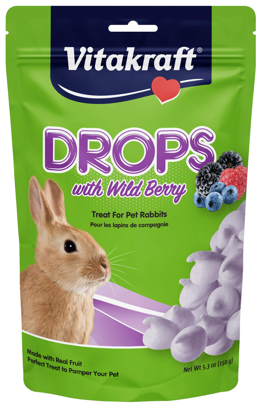 Drops Rabbit Treat - Wild Berry - Yogurt Treats for Rabbits Purple 5.3 Ounce (Pack of 1)