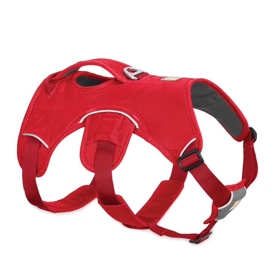 Ruffwear, Web Master, Multi-Use Support Dog Harness, Hiking and Trail Running, Service and Working, Everyday Wear, Red Currant, Medium