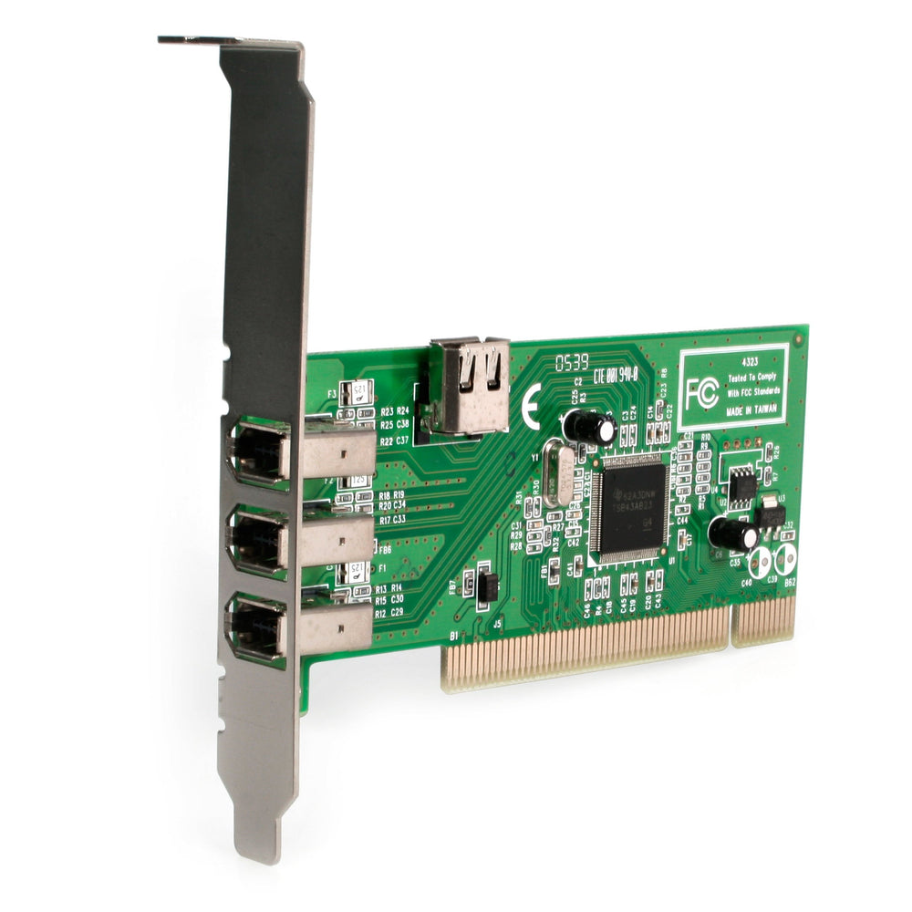 4 port PCI 1394a FireWire Adapter Card - 3 External 1 Internal FireWire PCI Card , TAA (PCI1394MP)