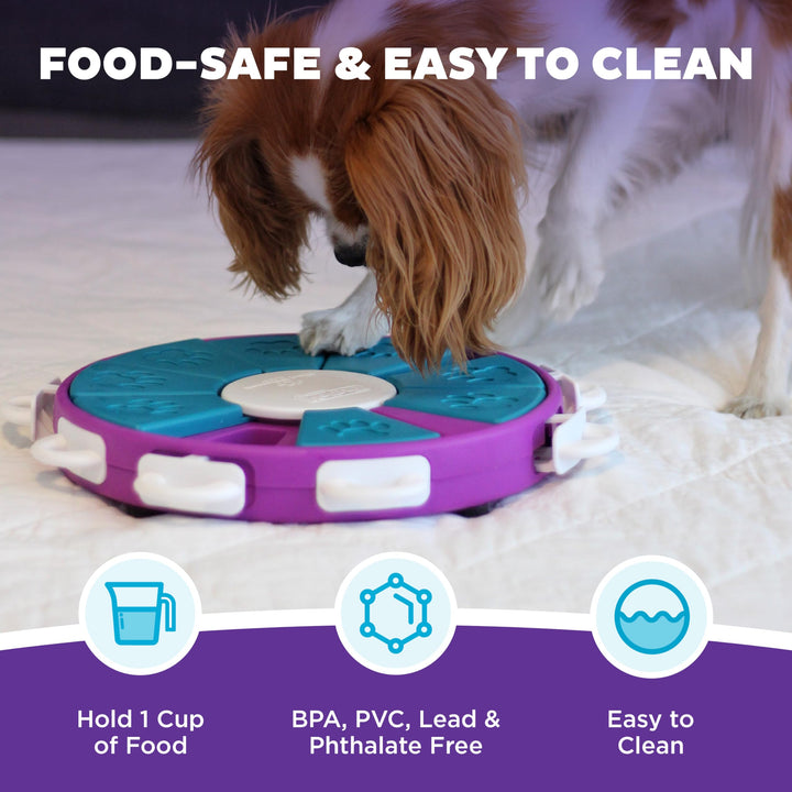by Nina Ottosson Dog Twister Treat Puzzle Enrichment Toy, Level 3 Advanced, Purple