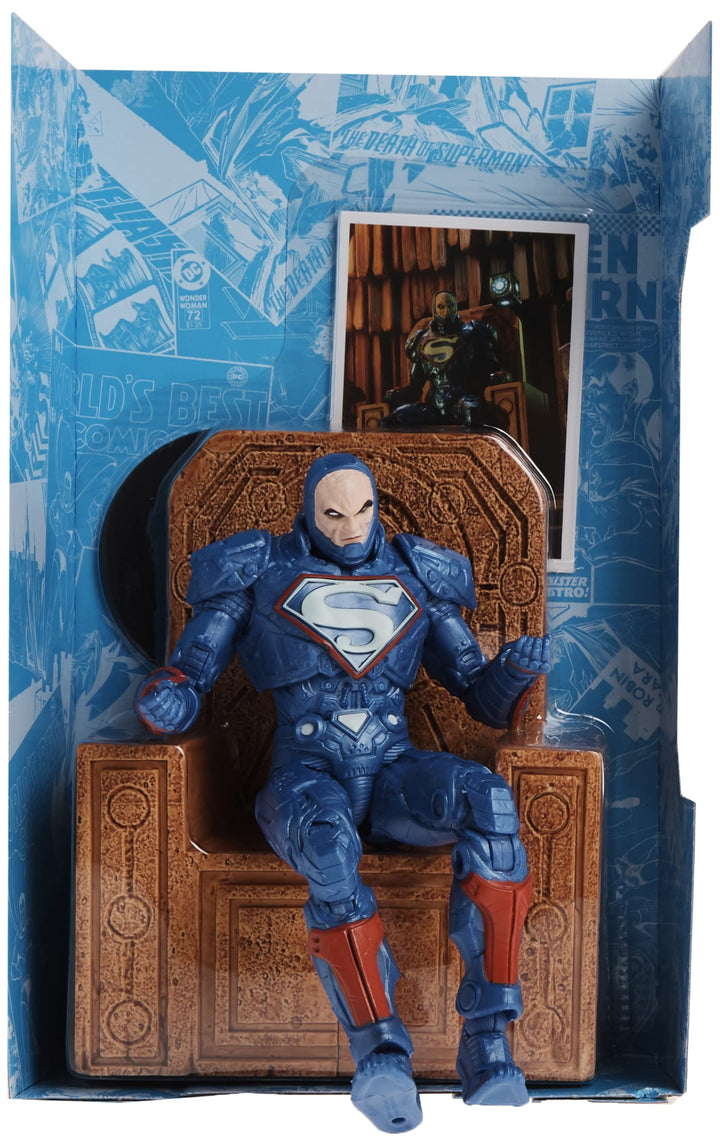 DC Multiverse Lex Luthor in Blue Power Suit 7 Action Figure with Throne & Accessories