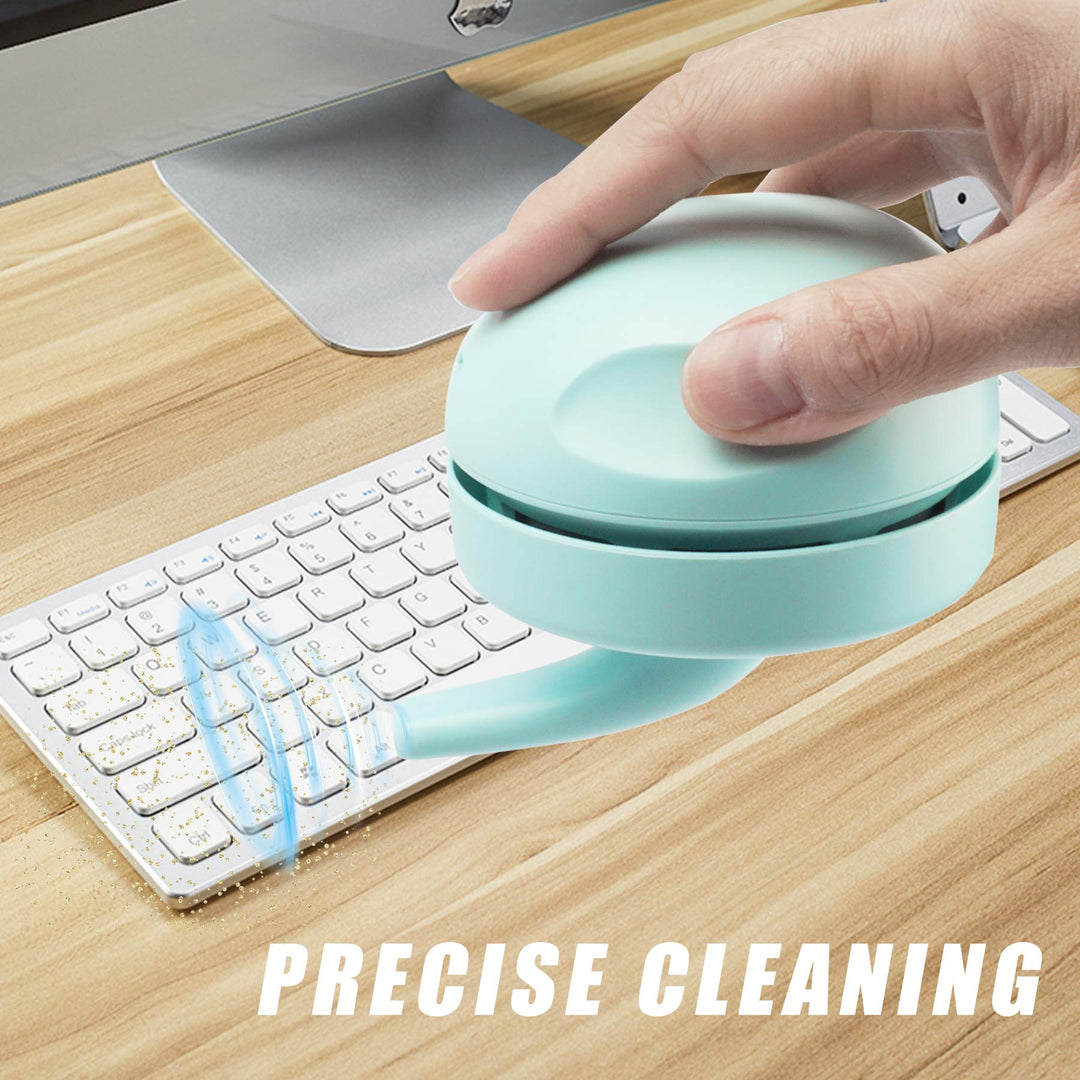 Desktop Vacuum Cleaner USB Charging with Vacuum Nozzle Cleaning Brush, Detachable Design & Portable Mini Table Dust Vaccum Cleaner Crumbs, Piano, Computer, Car Etc