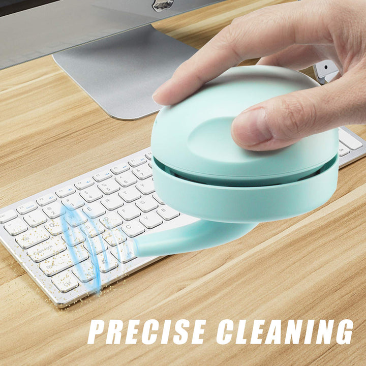 Desktop Vacuum Cleaner USB Charging with Vacuum Nozzle Cleaning Brush, Detachable Design & Portable Mini Table Dust Vaccum Cleaner Crumbs, Piano, Computer, Car Etc
