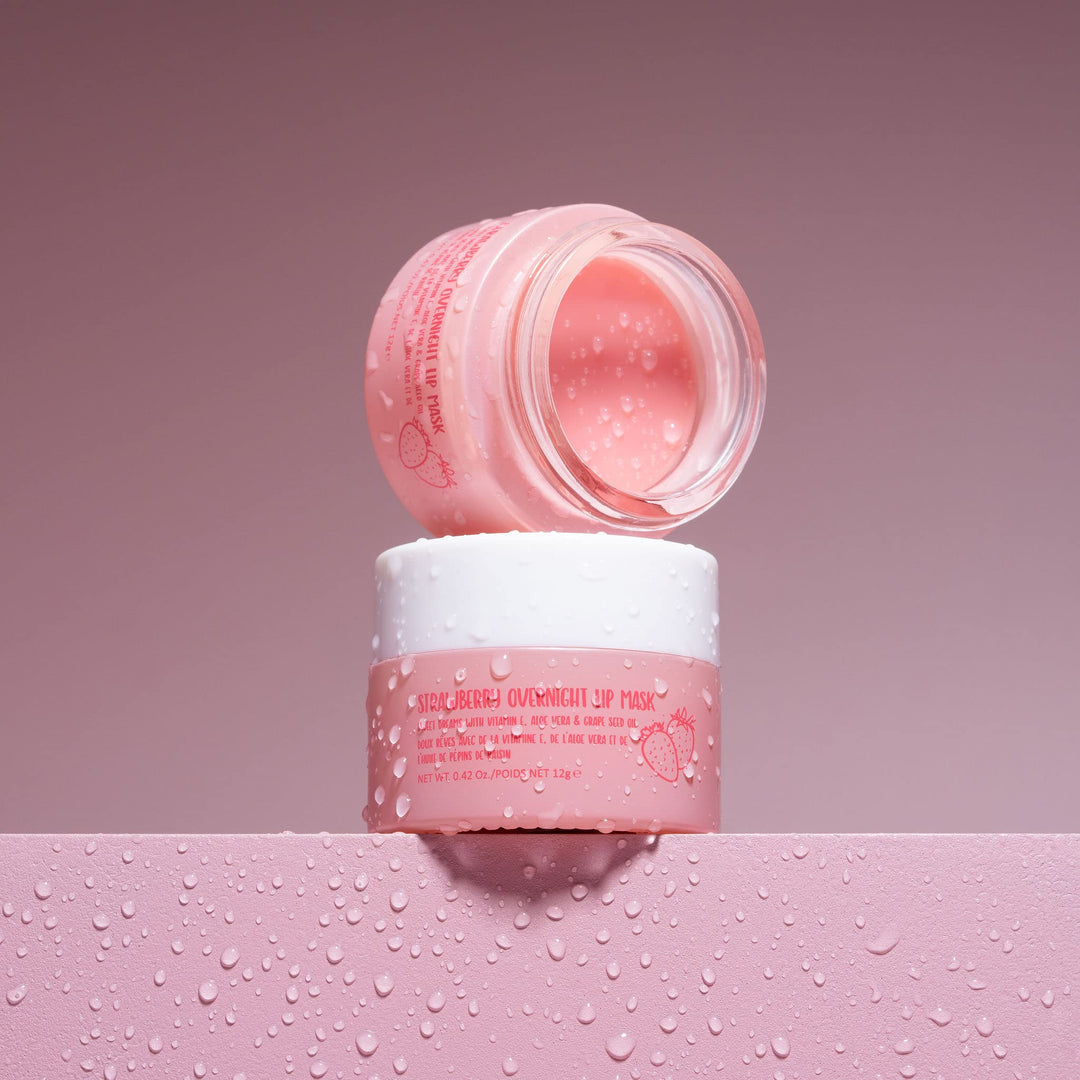 | Sweet Dreams Overnight Lip Mask | Soothing Strawberry Lip Mask For Sore, Dry Lips | Contains Vitamin E, Aloe Vera and Grape Seed Oil | Cruelty Free, Vegan Skincare Makeup