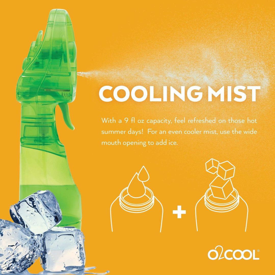 Deluxe Handheld Battery Powered Water Misting Fan (Green)