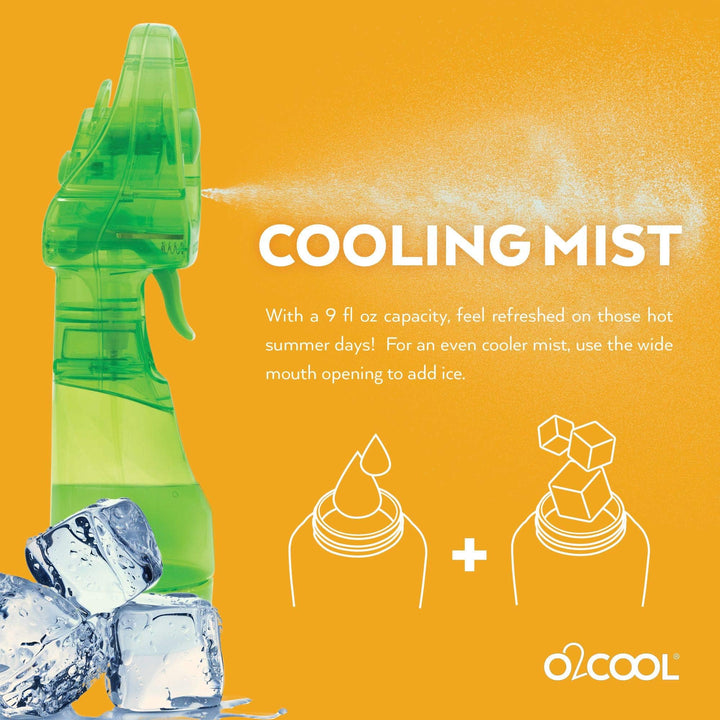 Deluxe Handheld Battery Powered Water Misting Fan (Green)
