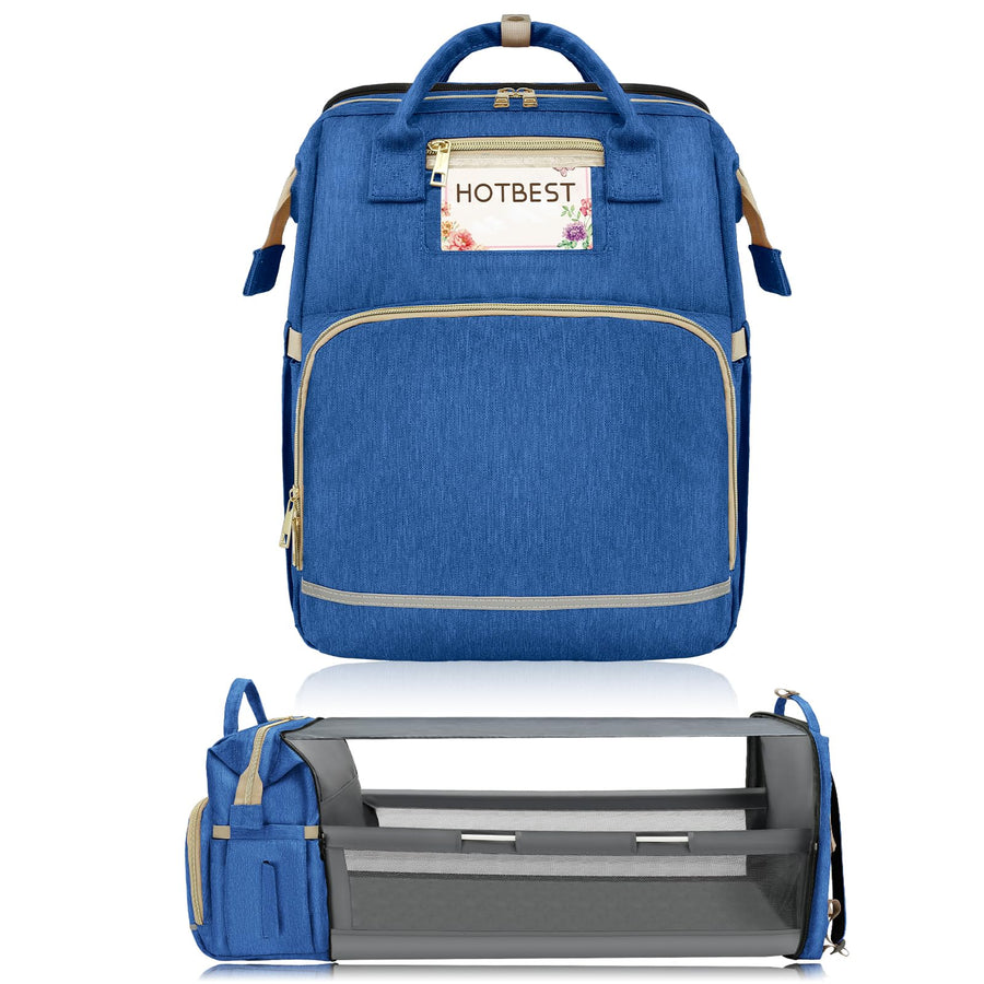 Diaper Bag Backpack, Haze Blue, Large