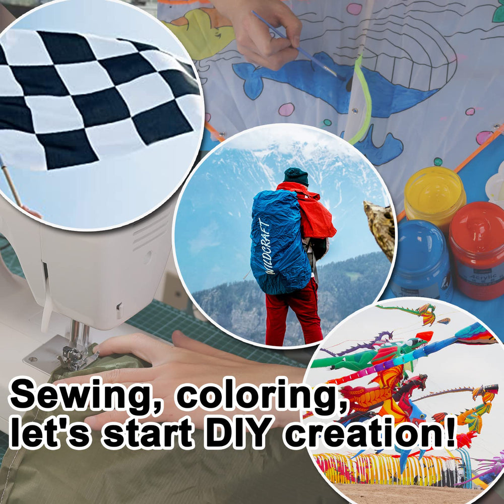 Fabric, Grey Waterproof Ripstop Nylon Fabric 40D, 60x39 Inches, Lightweight, PU Coating, Airtight Fabric for Kite, Tent, Flag, Bag, Tarp Cover, DIY Project