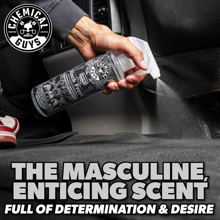 AIR_224_16 Black Frost Air Freshener and Odor Eliminator, (Great for Cars, Trucks, SUVs, RVs, Home, Office, Dorm Room & More) 16 fl oz